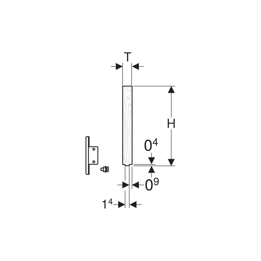 Geberit Montageplatte GIS universell, 25,4x25x3cm, Holz, 461221001... GEBERIT-461221001 4064746057021 (Abb. 5)