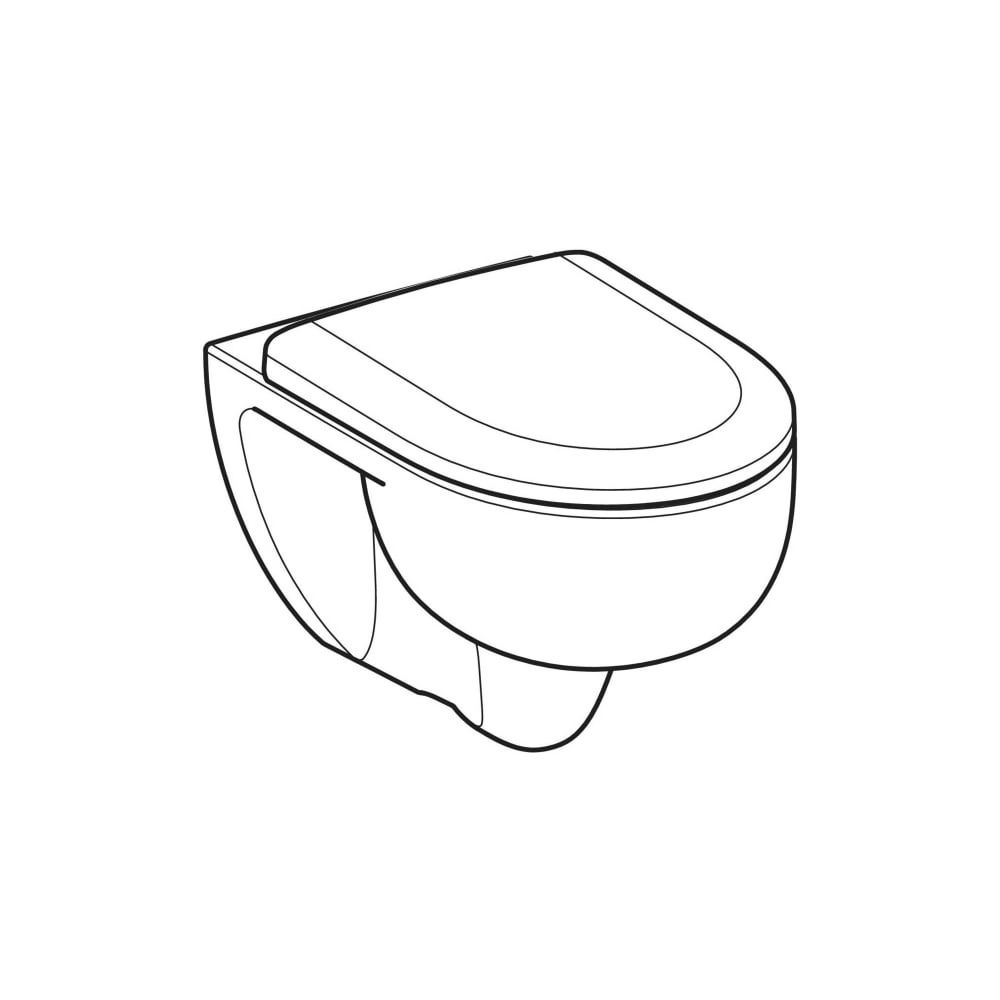 Geberit Renova Set Wand-WC Tiefspüler TurboFlush mit WC-Sitz T 54cm Absenkautomatik ... GEBERIT-503062001 4064746026096 (Abb. 3)