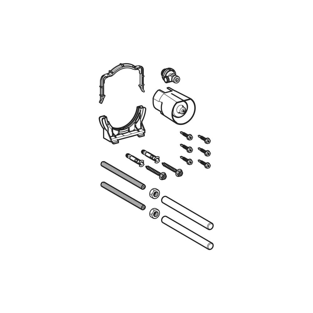 Geberit Montagezubehör für Duofix Element für Wand-WC, mit Delta UP-Spülkasten 12cm ... GEBERIT-242272002 4064746032011 (Abb. 3)