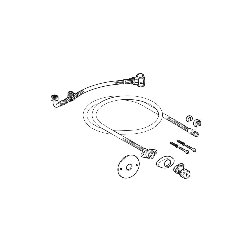 Geberit Wasseranschlussset für Unterputz-Spülkästen 12cm/15cm, für Geberit AquaClean... GEBERIT-147036001 4025416632023 (Abb. 3)