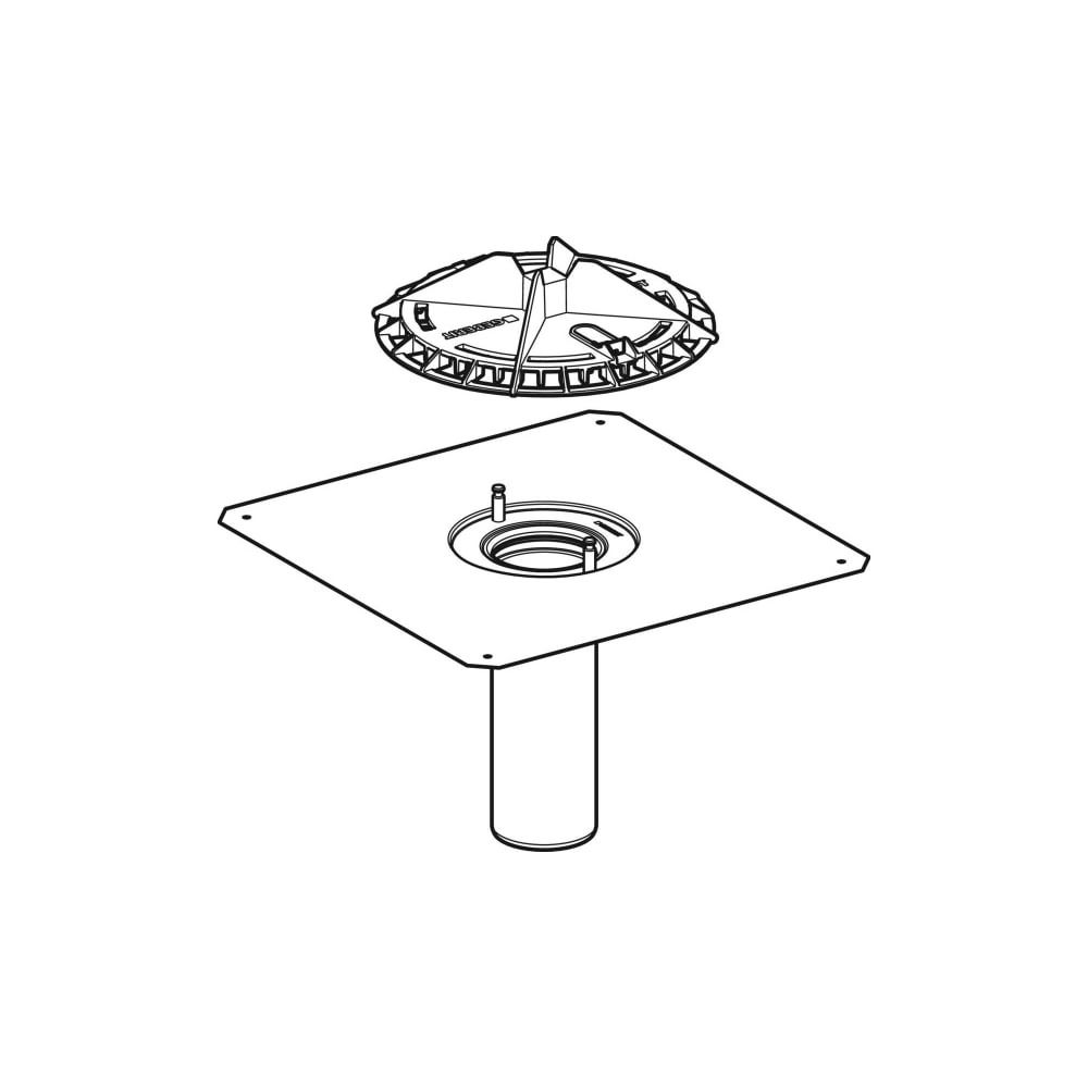 Geberit Pluvia Dachwassereinlauf mit Anschlussblech Laubfang aus Aluminiumguss, Abla... GEBERIT-359129001 4025416558088 (Abb. 3)