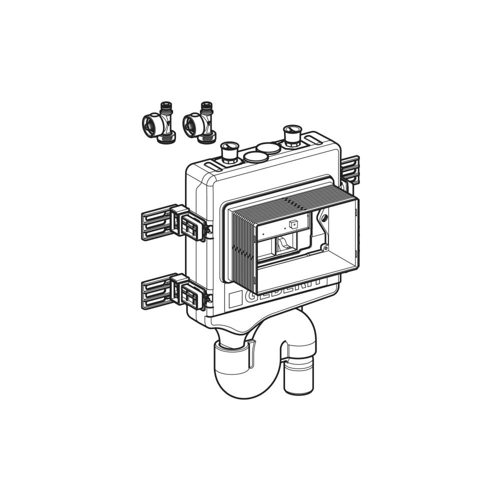 Geberit Hygienespülung HS50, mit Sensor, 2 Wasseranschlüsse, DN 50, 48,5x8,7cm, 6162... GEBERIT-616275001 4025410736055 (Abb. 7)