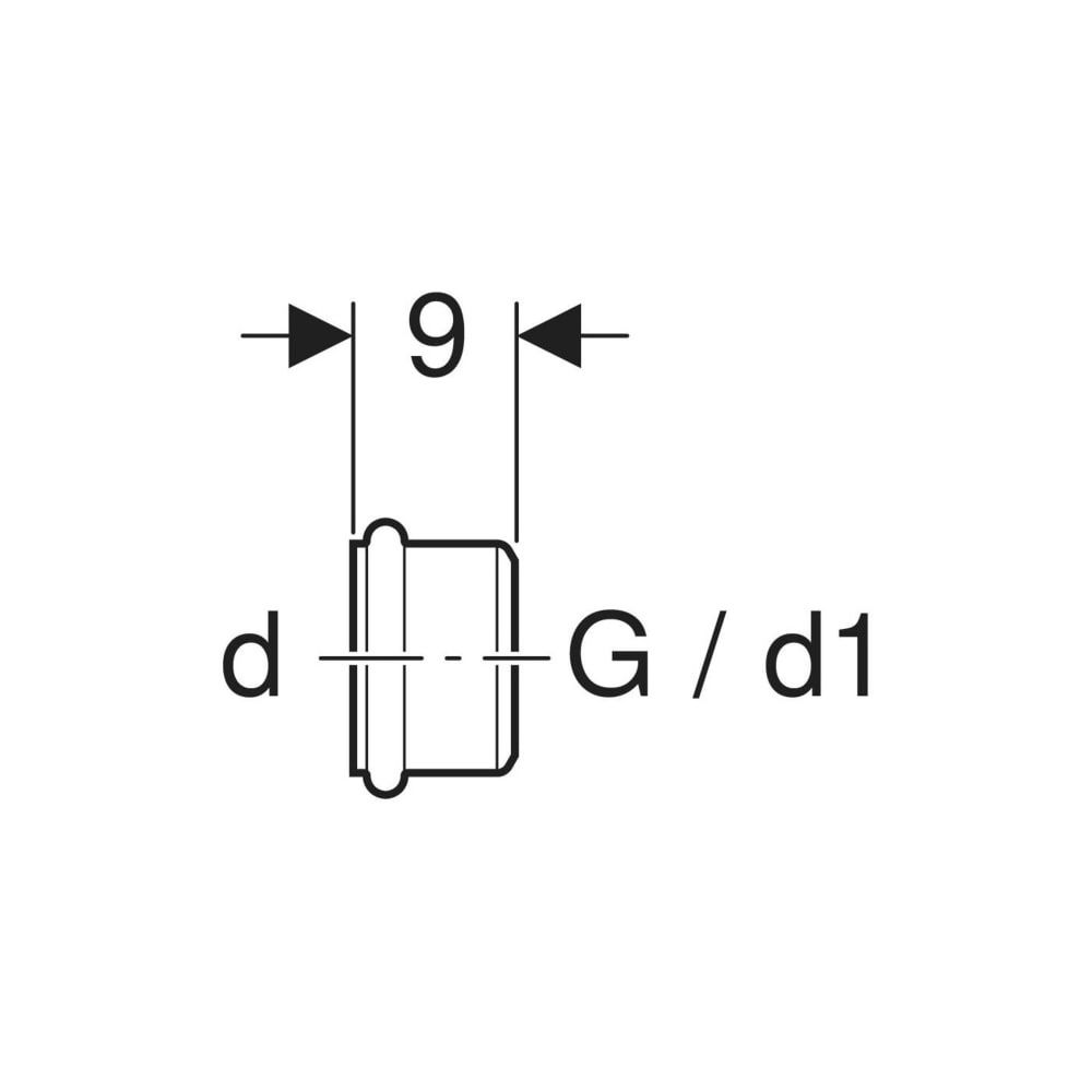 Geberit Löthülse mit O-Ring d 40mm G 1 1/2"... GEBERIT-159623001 4025416024392 (Abb. 5)