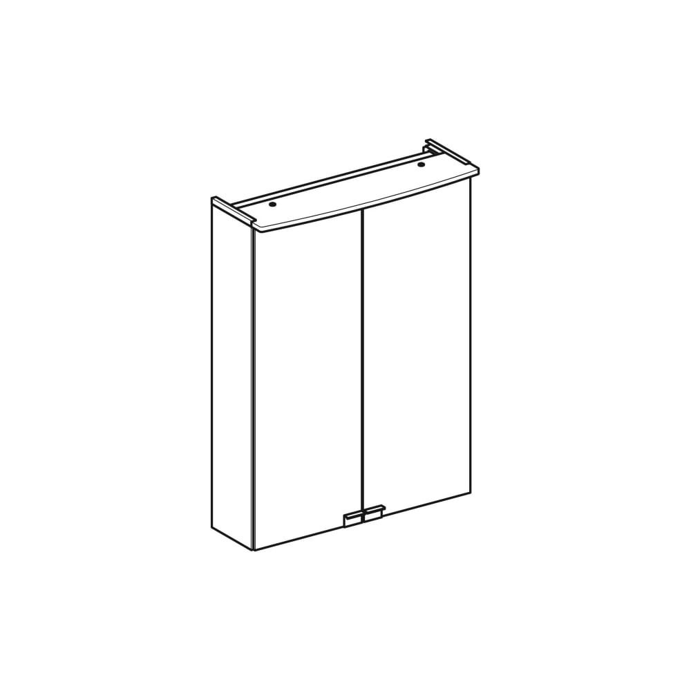 Geberit Option Basic Spiegelschrank, Beleuchtung, 2 Türen, 50x67,7x18cm, CEE 7/4,7/3... GEBERIT-500257001 4025416354840 (Abb. 3)