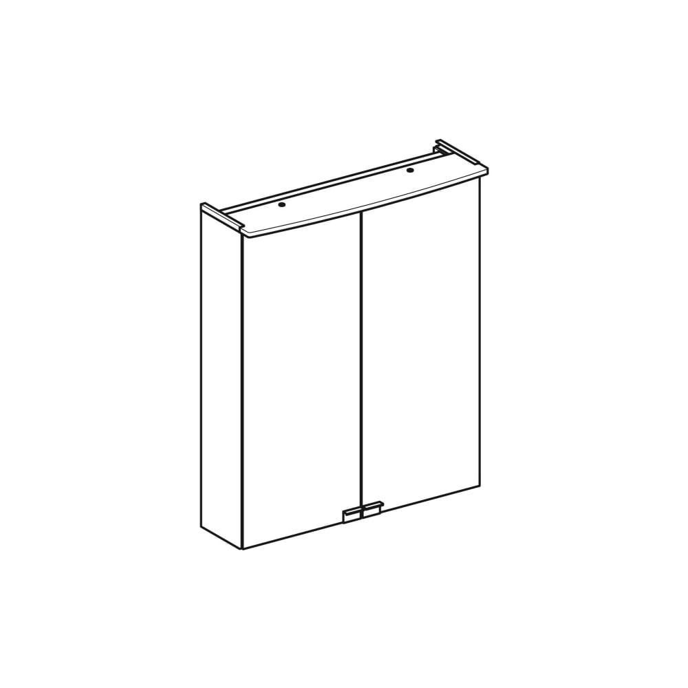 Geberit Option Basic Spiegelschrank, Beleuchtung, 2 Türen, 56x67,7x18cm, CEE 7/4,7/3... GEBERIT-500258001 4025416355489 (Abb. 3)