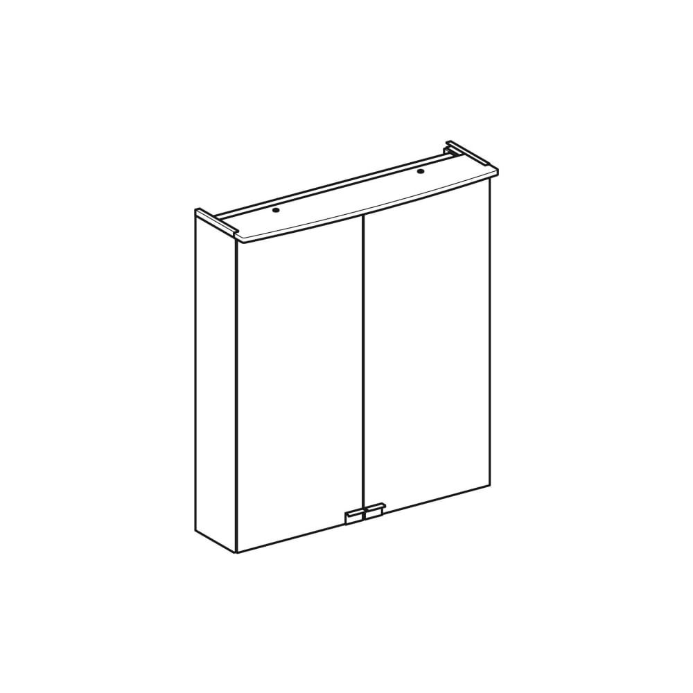 Geberit Option Basic Spiegelschrank, Beleuchtung, 2 Türen, 60x67,7x18cm, CEE 7/4,7/3... GEBERIT-500273001 4025416428954 (Abb. 3)