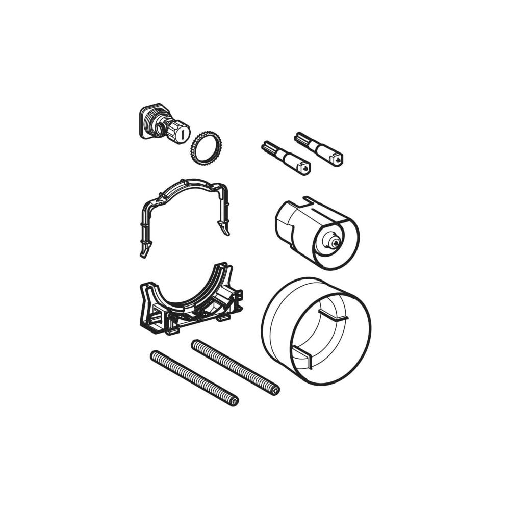 Geberit Montagezubehör für GIS-Element Wand-WC, Rohrschelle Befestigungsabstand 49/7... GEBERIT-241871002 4064746068195 (Abb. 3)