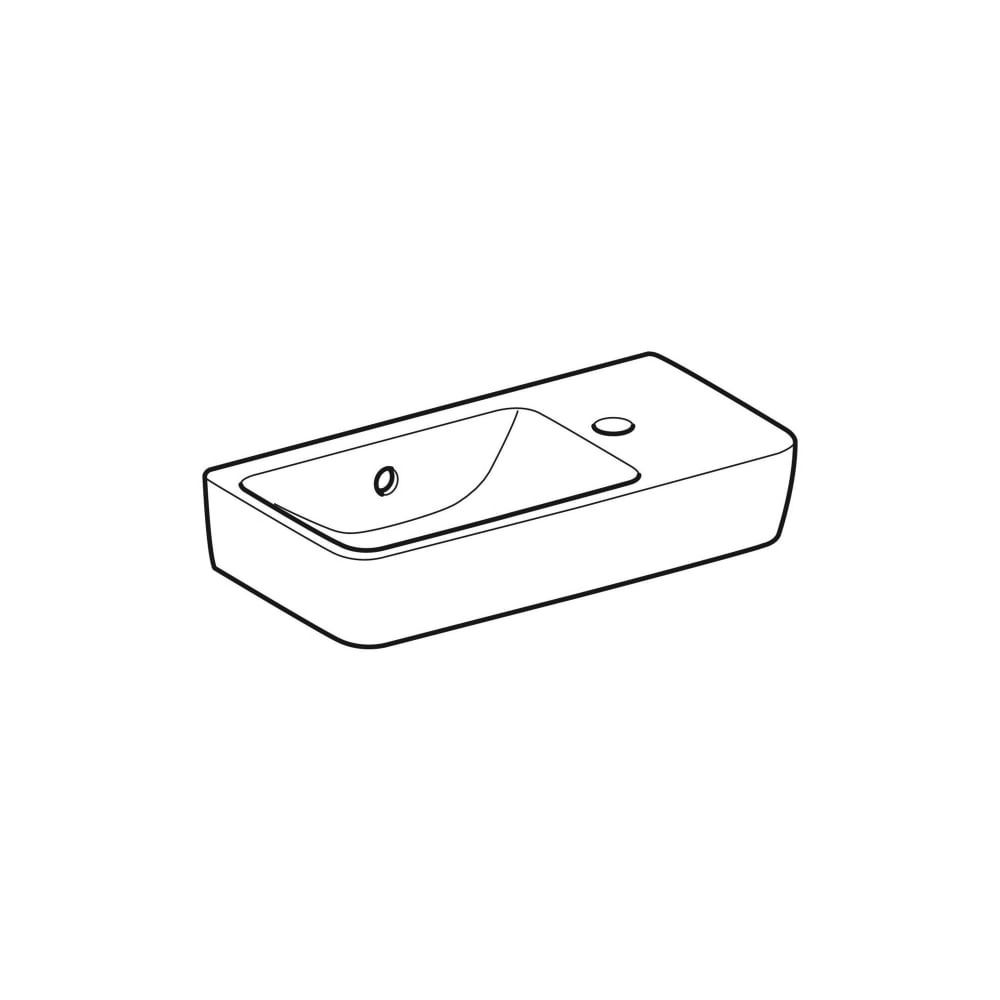 Geberit Renova Compact Handwaschbecken Ablagefl. o. verk. Ausladung 50x15x25cm Hahnl... GEBERIT-276250600 4022009329254 (Abb. 3)