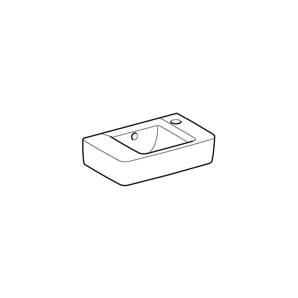 Geberit Renova Compact Handwaschbecken verkürzte Ausladung, mit Ablagefläche 40x15x2... GEBERIT-272140000 4022009273656 (Abb. 3)