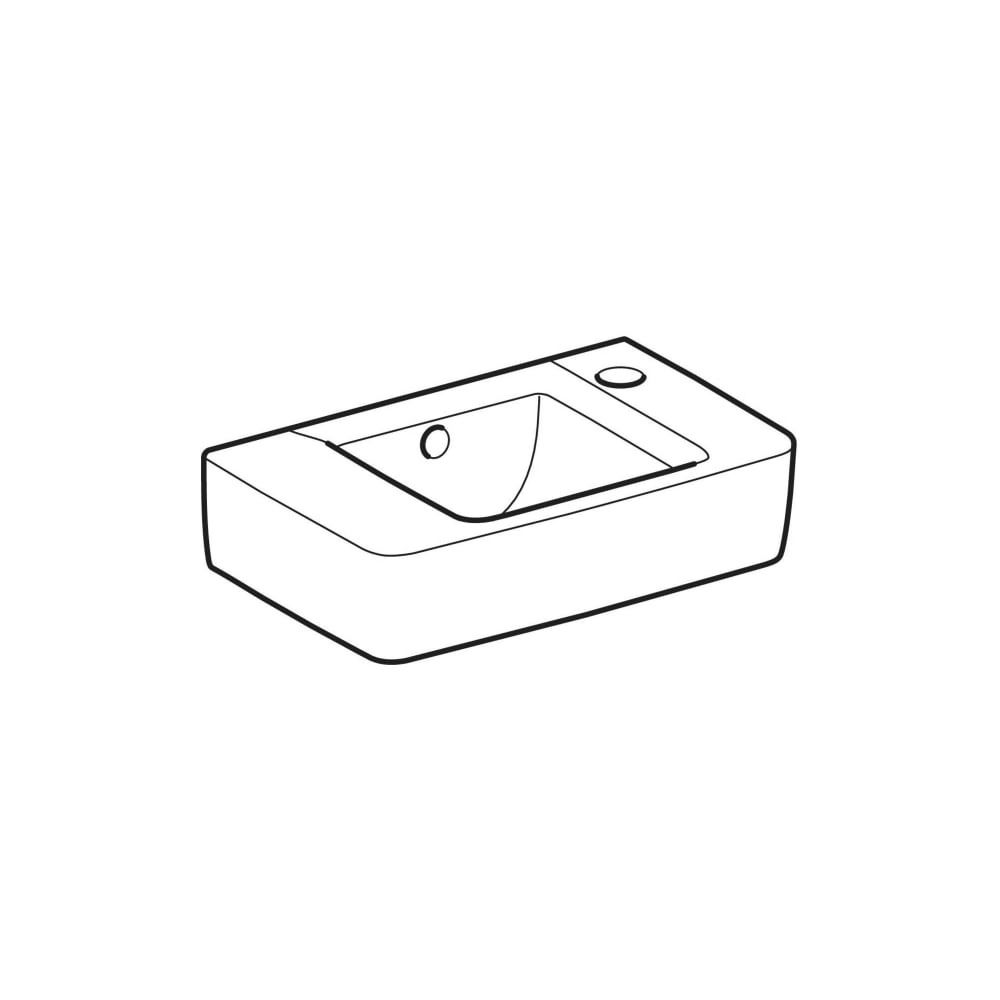 Geberit Renova Compact Handwaschbecken verkürzte Ausladung, mit Ablagefläche 40x15x2... GEBERIT-272140000 4022009273656 (Abb. 7)