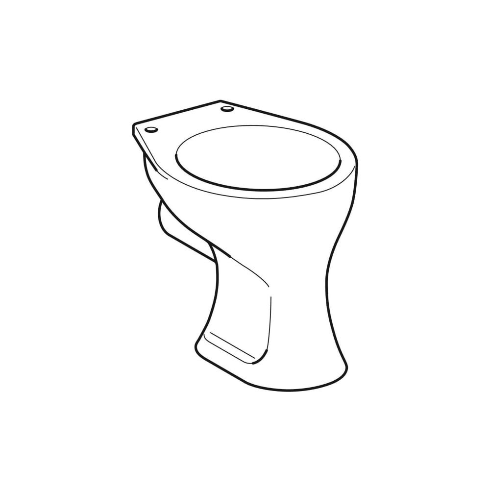Geberit Bambini Stand-WC für Kinder, Flachspüler, für WC-Sitz Tiefe 43cm, Weiß... GEBERIT-211500000 4022009021936 (Abb. 3)