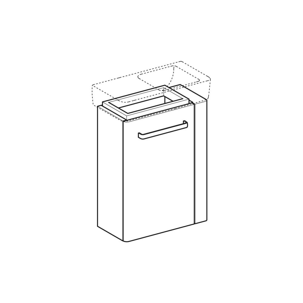 Geberit Renova Compact Unterschrank, Handwaschbecken, Handtuchhalter rechts, 44,8x60... GEBERIT-862050000 4022009327441 (Abb. 2)
