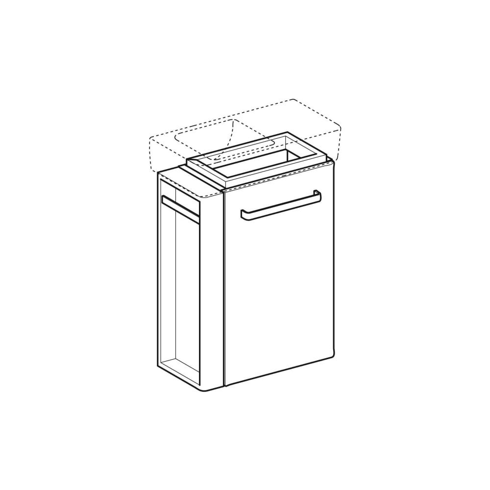 Geberit Renova Compact Unterschrank für Handwaschbecken verk. Ausl. Handtuchh. 448x6... GEBERIT-862250000 4022009329025 (Abb. 3)