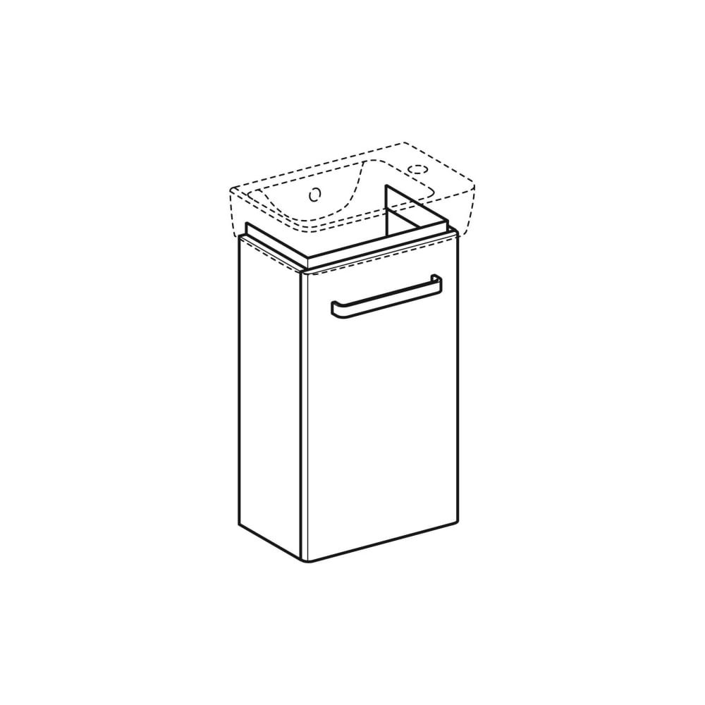 Geberit Renova Compact Unterschr., Handwaschbecken, Tür verk. Ausl. 34,8x60,4x25,2cm... GEBERIT-862041000 4022009328943 (Abb. 3)