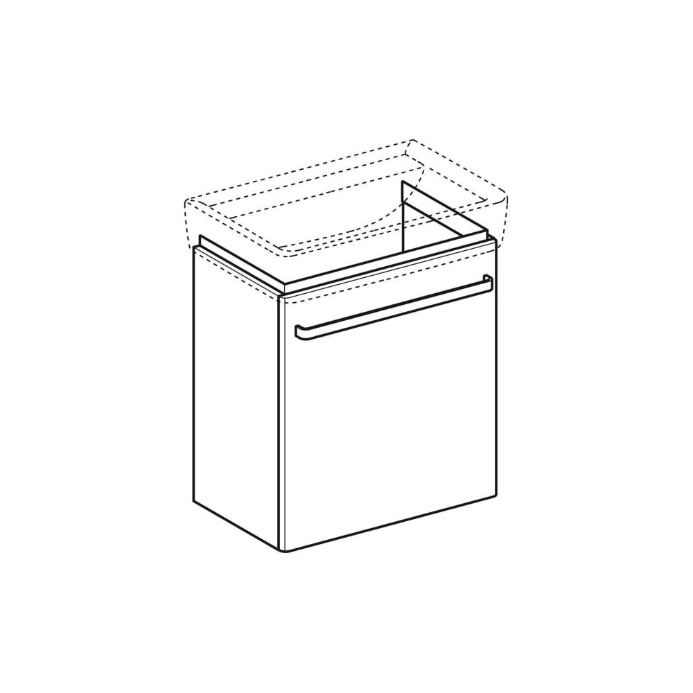 Geberit Renova Compact Unterschrank, Waschtisch, 1 Tür, 55x60,4x36,7cm, Weiß lackier... GEBERIT-862060000 4022009327472 (Abb. 3)