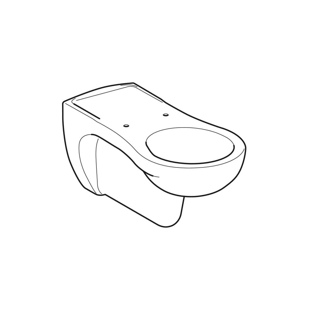 Geberit Vitalis Wand-WC Tiefspüler, verlängerte Ausladung Tiefe 70cm, Weiß... GEBERIT-201500000 4022009014648 (Abb. 2)