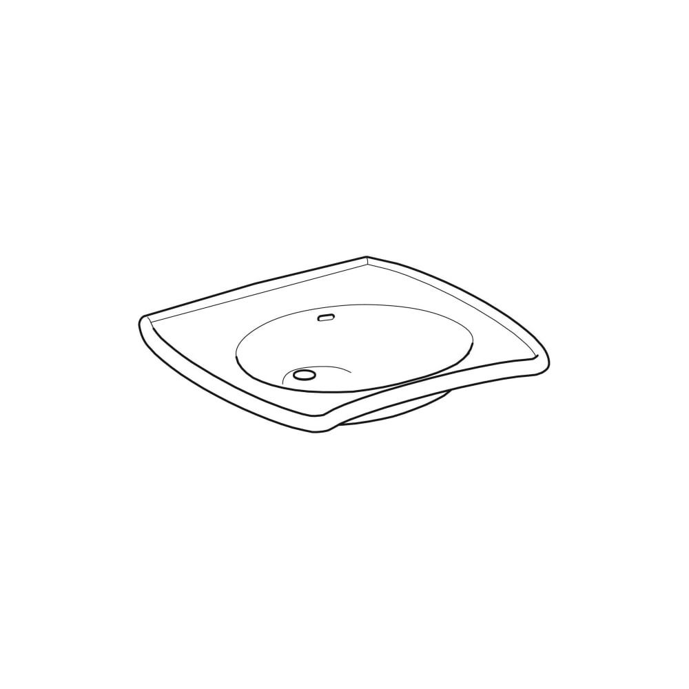Geberit Vitalis Waschtisch barrierefrei, Breite 65cm, Tiefe 60cm, ohne Hahnloch, Übe... GEBERIT-121765000 4022009171143 (Abb. 3)