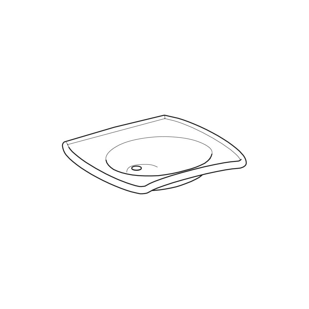 Geberit Vitalis Waschtisch barrierefrei, Breite 65cm, Tiefe 60cm, ohne Hahnloch, ohn... GEBERIT-121565000 4022009137545 (Abb. 3)