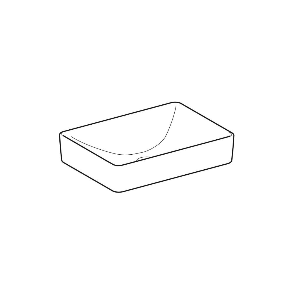Geberit VariForm Aufsatzwaschtisch rechteckig, Breite 55cm, Tiefe 40cm, ohne Hahnloc... GEBERIT-500779012 4025416689324 (Abb. 3)