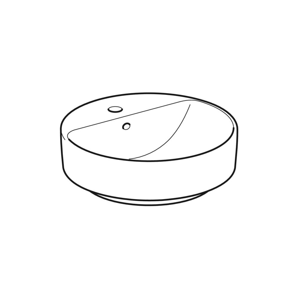 Geberit VariForm Aufsatzwaschtisch rund, mit Hahnlochbank Durchmesser 45cm, Hahnloch... GEBERIT-500769002 4025416302988 (Abb. 3)