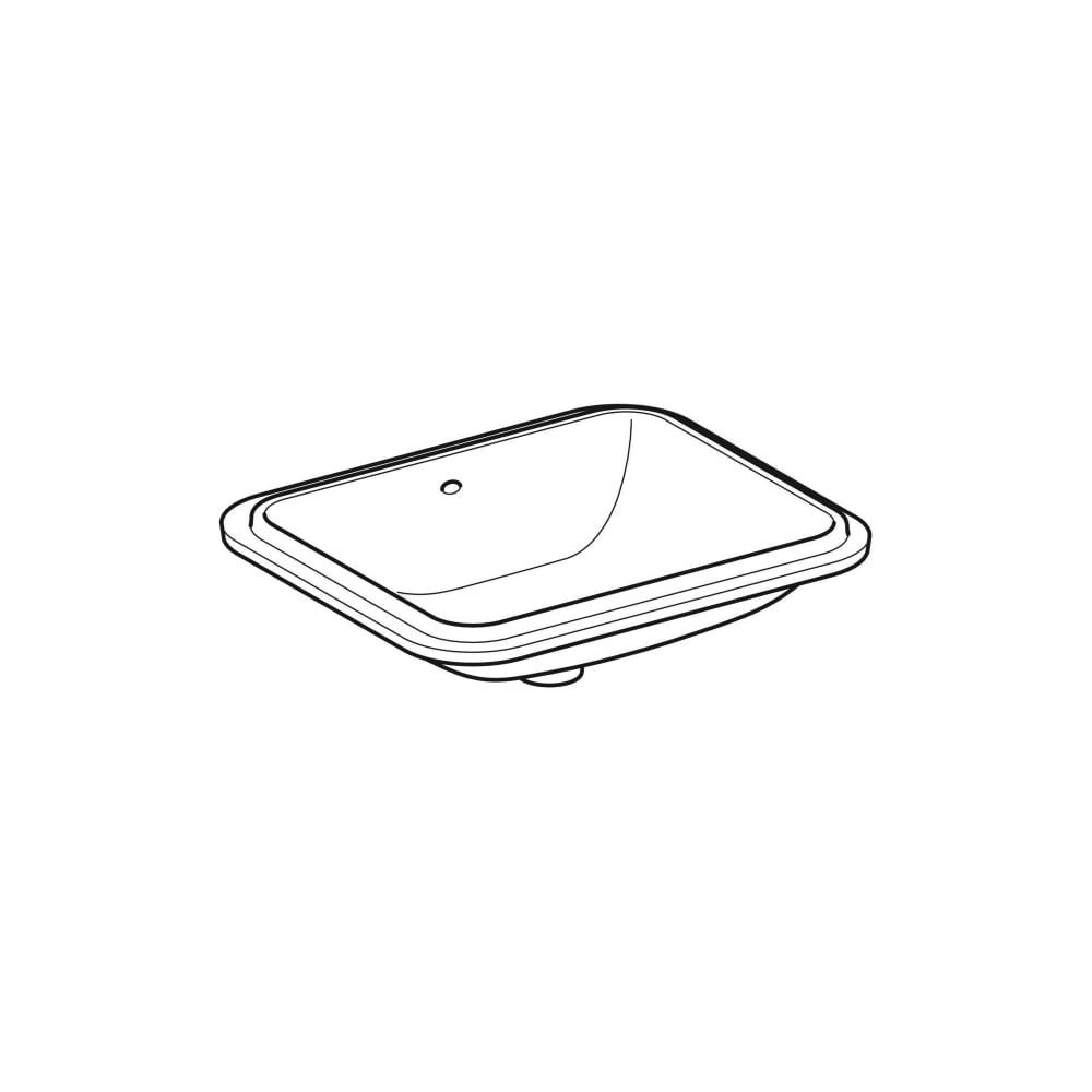 Geberit VariForm Unterbauwaschtisch, rechteckig Breite 58cm, Tiefe 49cm, ohne Hahnlo... GEBERIT-500765002 4025416302919 (Abb. 3)