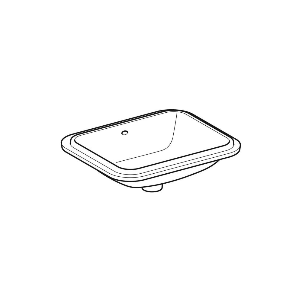 Geberit VariForm Unterbauwaschtisch, rechteckig Breite 53cm, Tiefe 44cm, ohne Hahnlo... GEBERIT-500761002 4025416302865 (Abb. 3)
