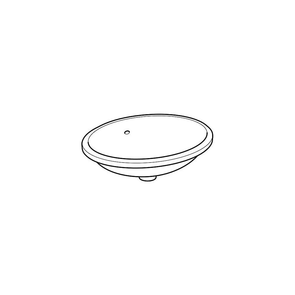 Geberit VariForm Unterbauwaschtisch oval Breite 50cm, Tiefe 46cm, ohne Hahnloch, Übe... GEBERIT-500753012 4025416773696 (Abb. 3)