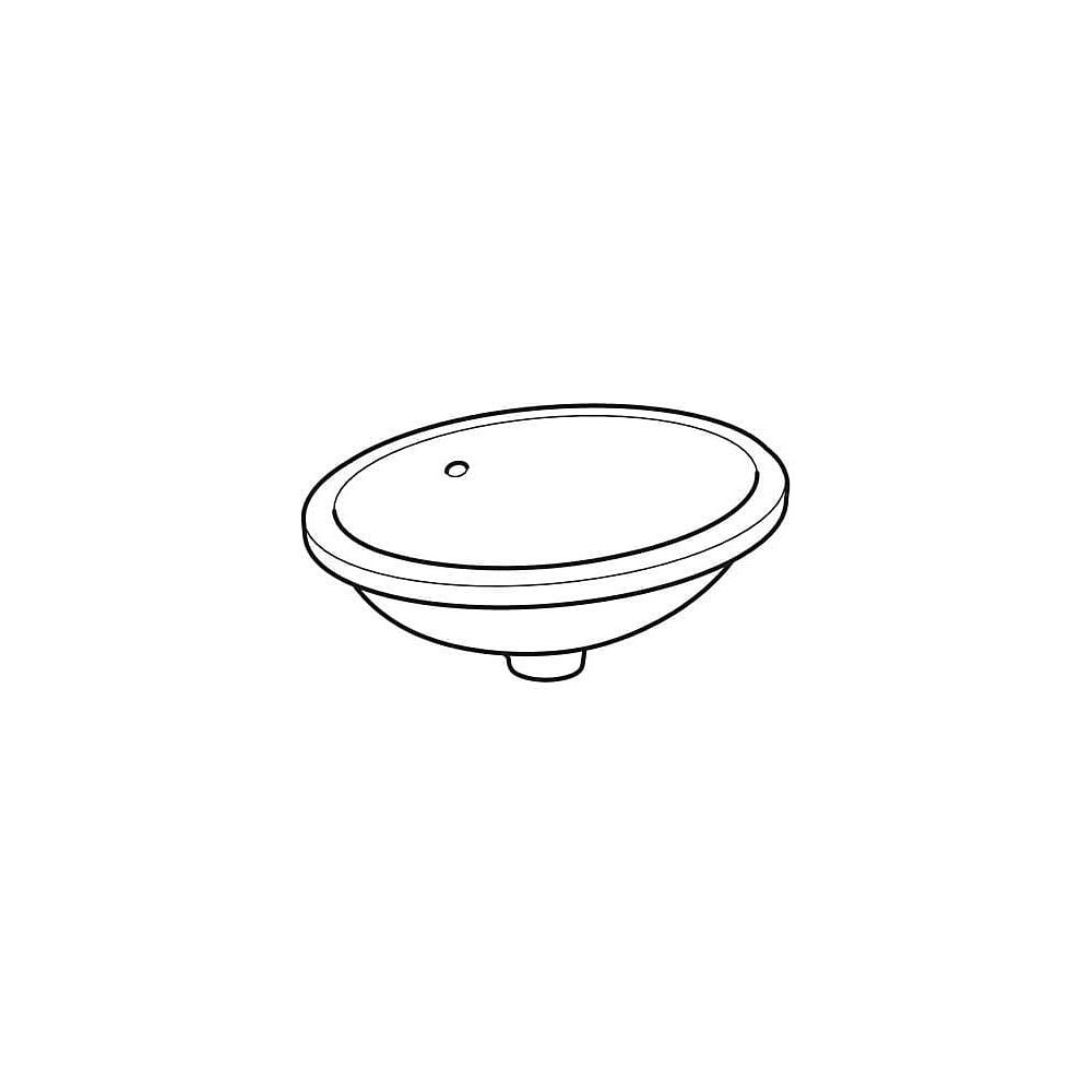 Geberit VariForm Unterbauwaschtisch oval Breite 42cm, Tiefe 42cm, ohne Hahnloch, Übe... GEBERIT-500749012 4025416771753 (Abb. 3)