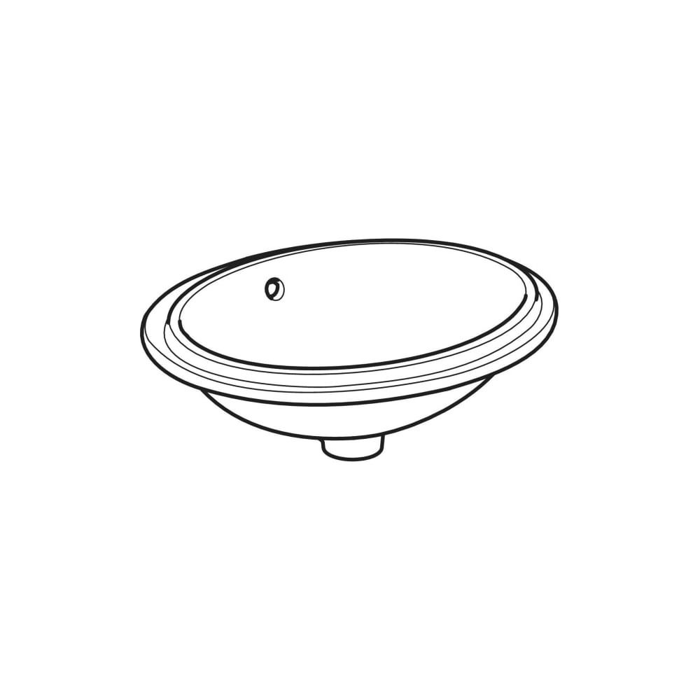 Geberit VariForm Unterbauwaschtisch oval Breite 42cm, Tiefe 42cm, ohne Hahnloch, Übe... GEBERIT-500749012 4025416771753 (Abb. 7)