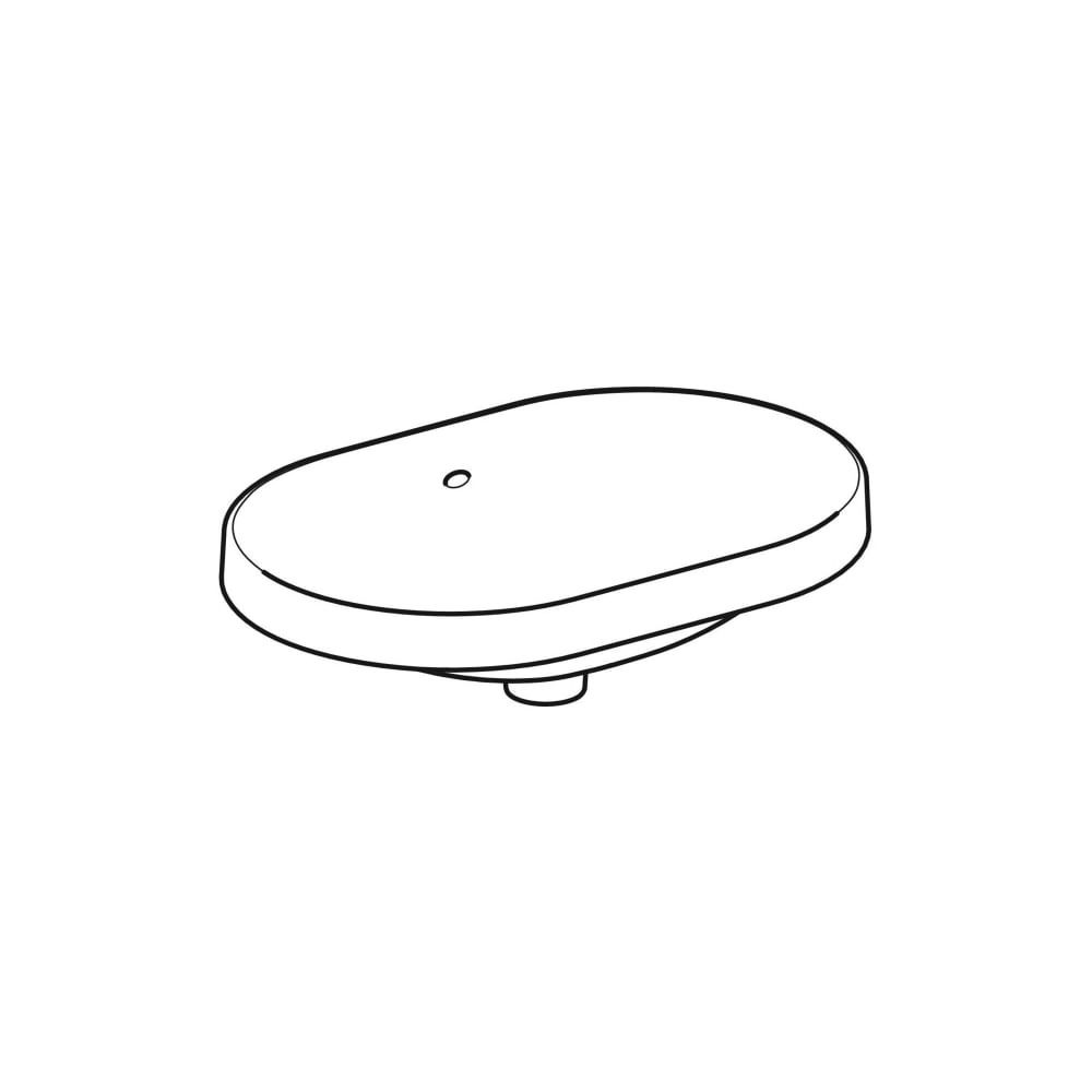 Geberit VariForm Einbauwaschtisch, elliptisch, Breite 60cm, Tiefe 40cm, ohne Hahnloc... GEBERIT-500729012 4025416560272 (Abb. 3)