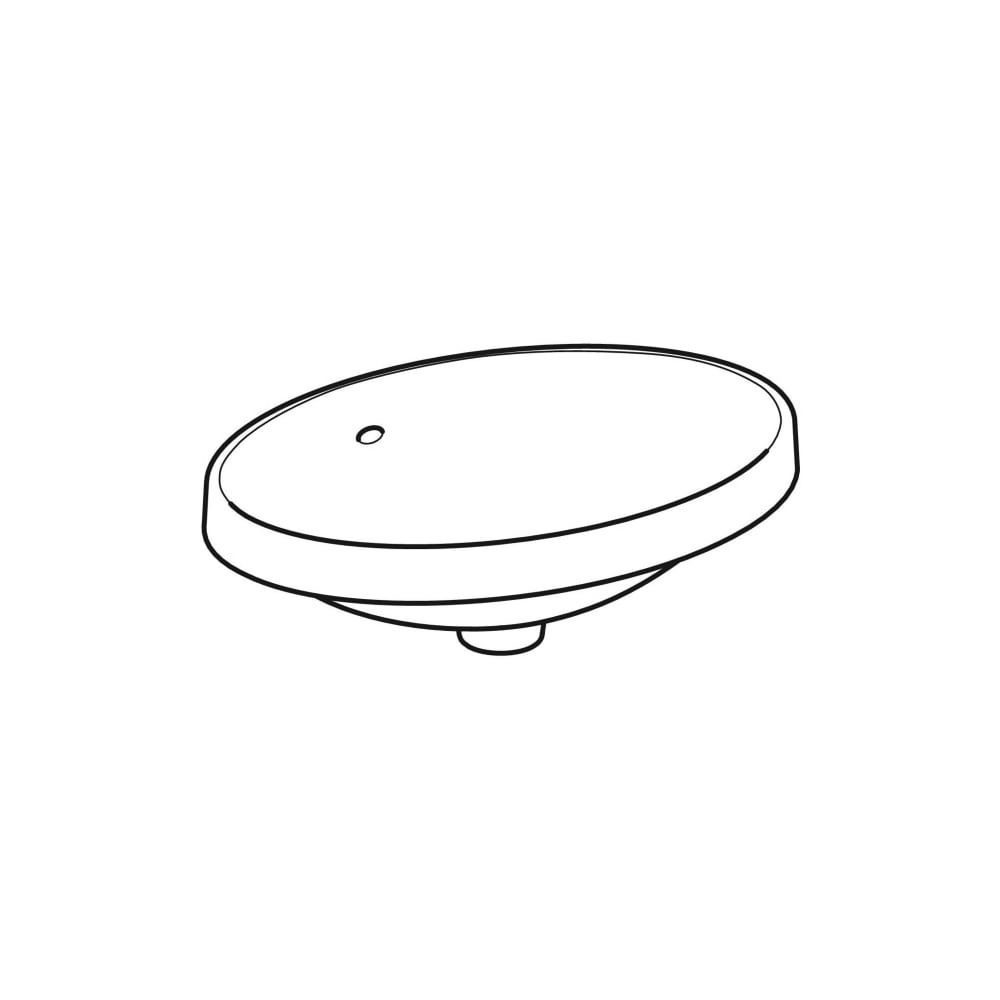 Geberit VariForm Einbauwaschtisch, oval, Breite 55cm, Tiefe 40cm, ohne Hahnloch, Übe... GEBERIT-500717012 4025416835202 (Abb. 3)