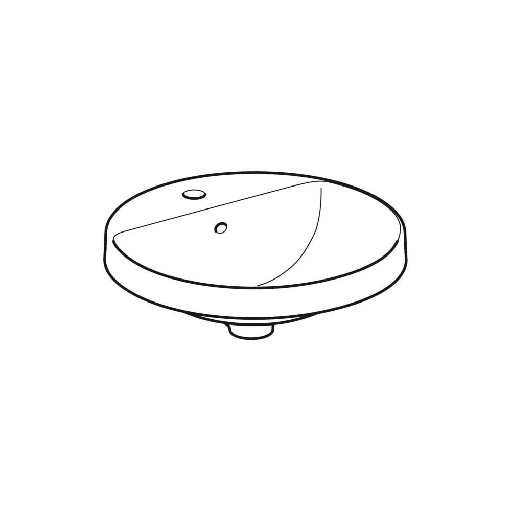 Geberit VariForm Einbauwaschtisch, rund mit Hahnlochbank, Durchmesser 48cm, mit Über... GEBERIT-500705002 4025416302056 (Abb. 3)