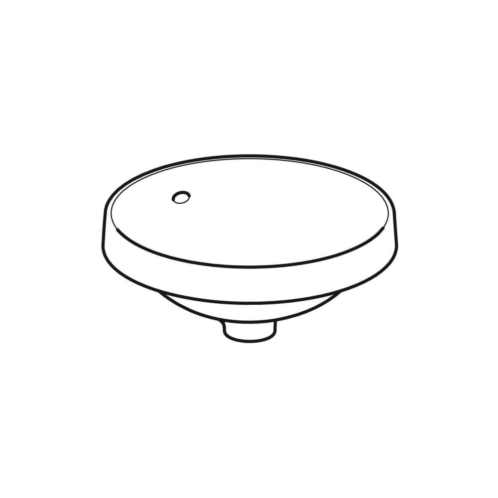 Geberit VariForm Einbauwaschtisch, rund Durchmesser 40cm, ohne Hahnloch, mit Überlau... GEBERIT-500701002 4025416301998 (Abb. 3)