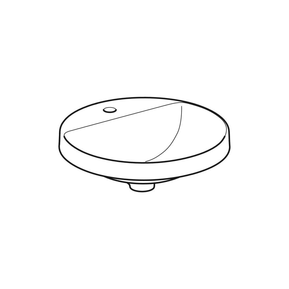 Geberit VariForm Einbauwaschtisch rund, mit Hahnlochbank Durchmesser 48cm, Hahnloch ... GEBERIT-500707012 4025416828587 (Abb. 3)