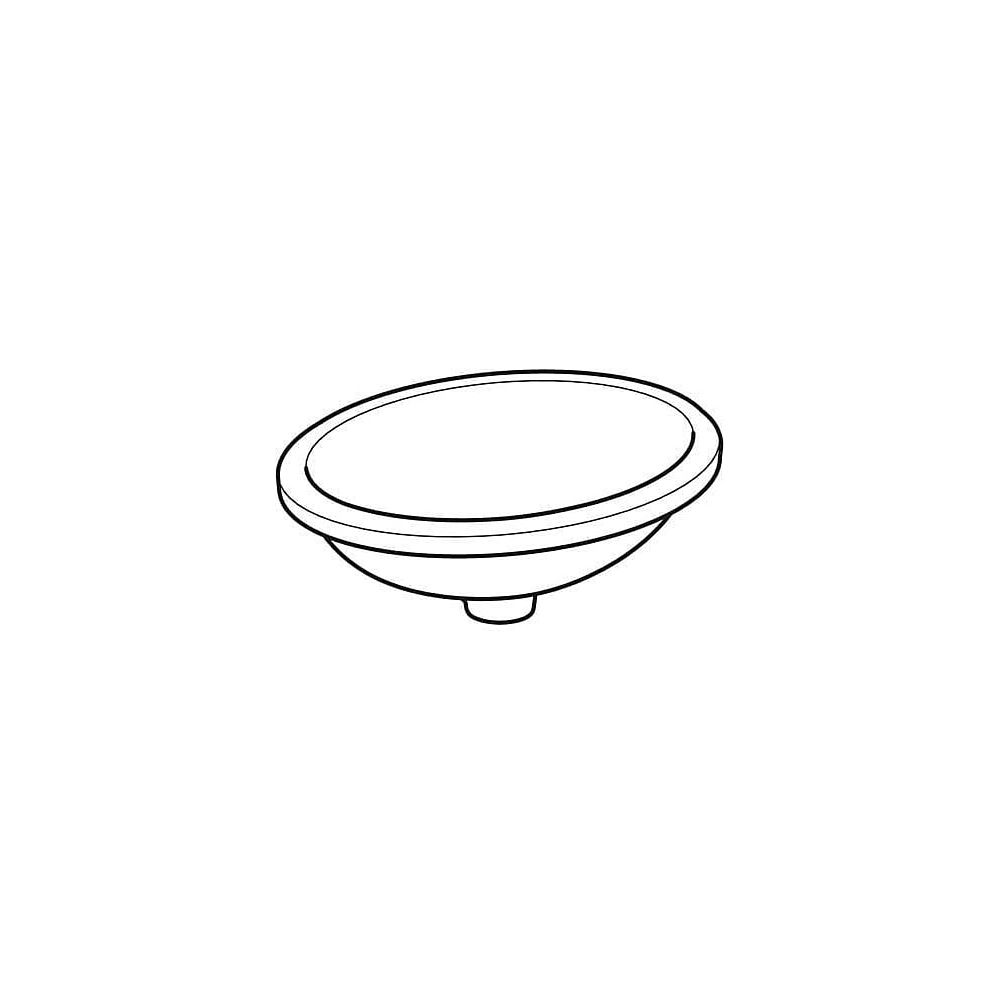 Geberit VariForm Unterbauwaschtisch, oval Außendurchmesser49,5x42cm, ohne Hahnloch, ... GEBERIT-500751002 4025416302711 (Abb. 3)