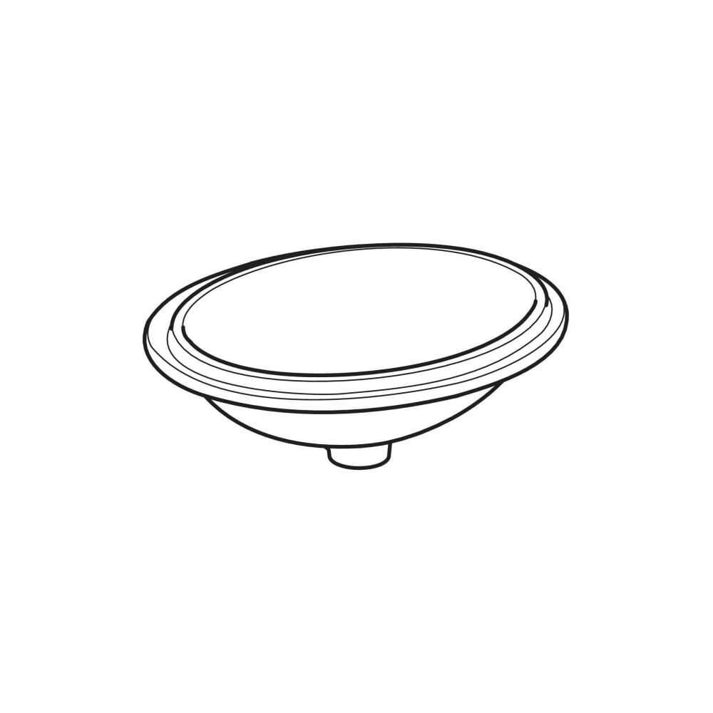 Geberit VariForm Unterbauwaschtisch, oval Außendurchmesser49,5x42cm, ohne Hahnloch, ... GEBERIT-500751002 4025416302711 (Abb. 7)