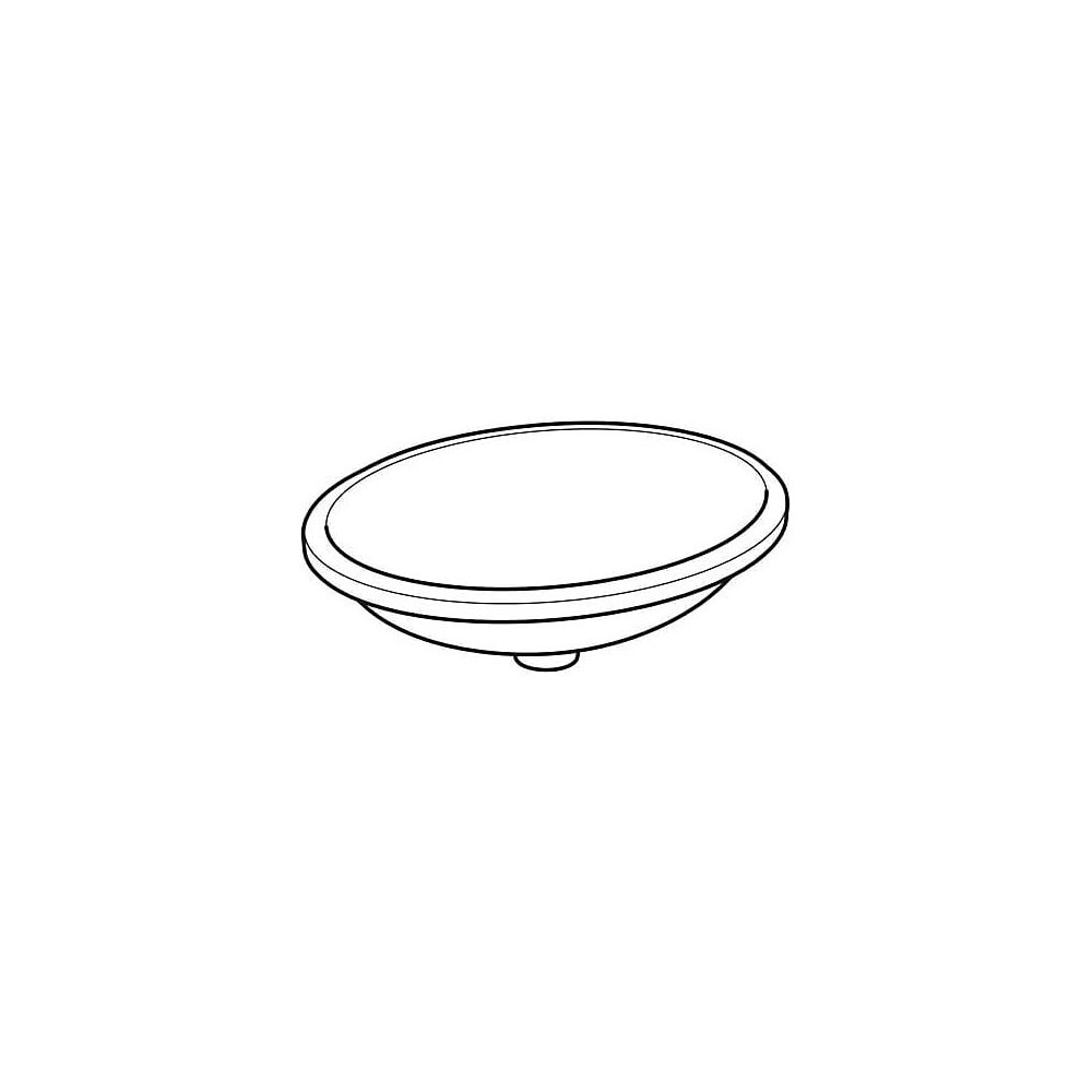 Geberit VariForm Unterbauwaschtisch, oval Breite 56cm, Tiefe 46cm, ohne Hahnloch, oh... GEBERIT-500755002 4025416302773 (Abb. 3)