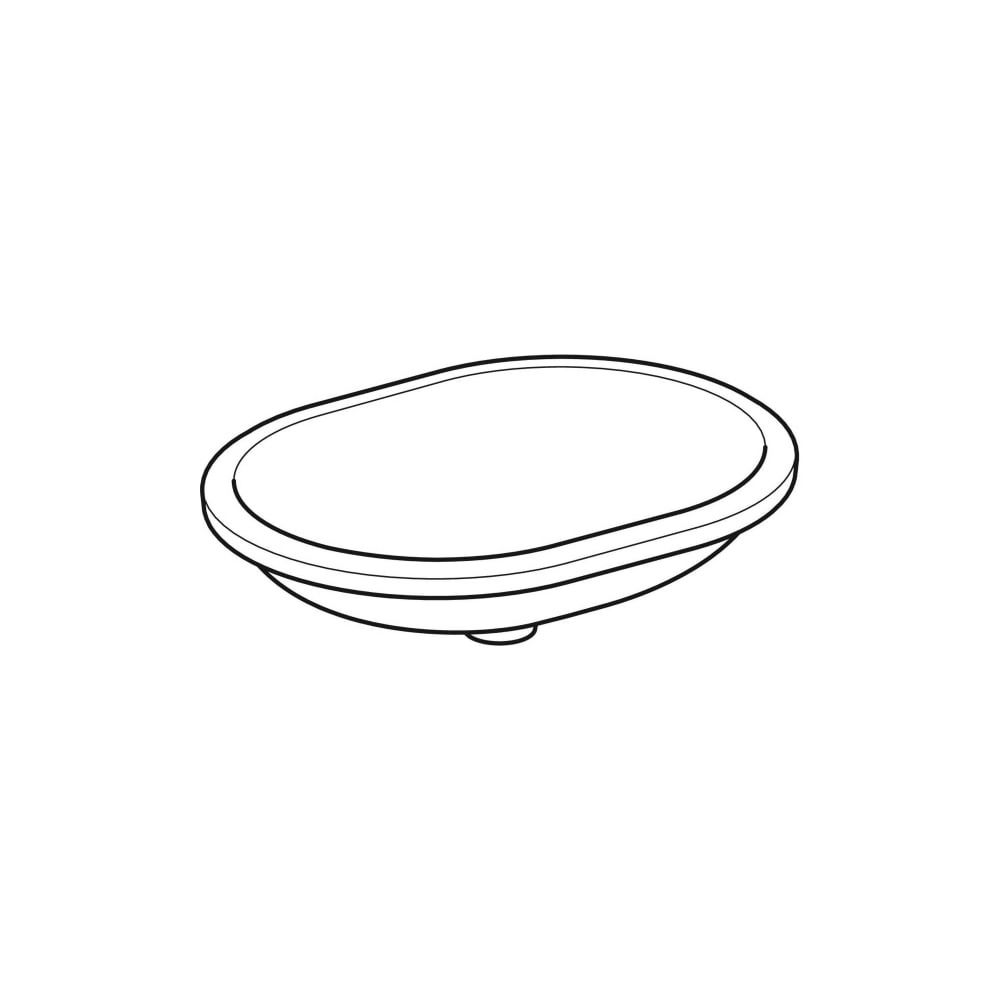 Geberit VariForm Unterbauwaschtisch elliptisch Tiefe 49cm, ohne Hahnloch, ohne Überl... GEBERIT-500759012 4025416678014 (Abb. 3)