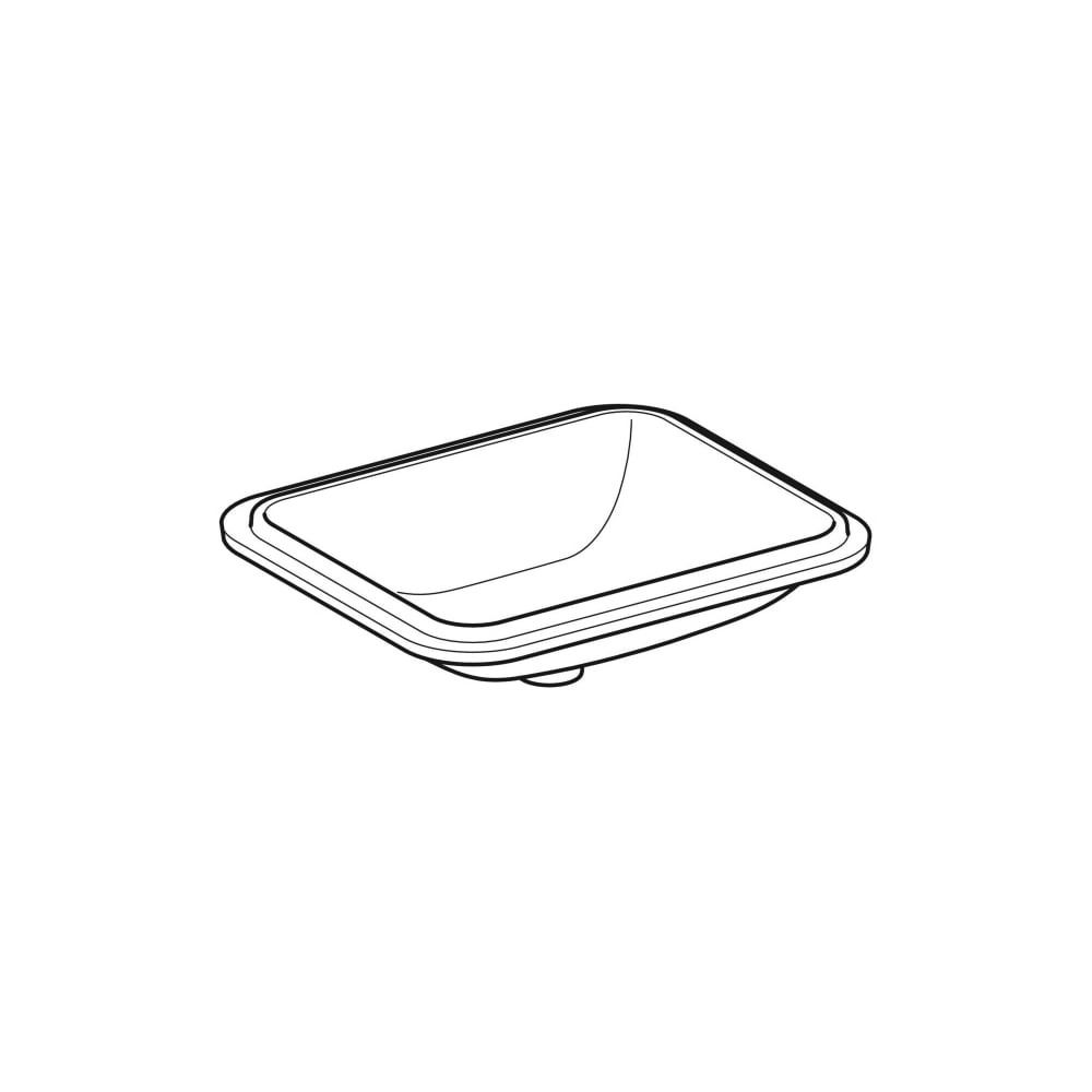 Geberit VariForm Unterbauwaschtisch, rechteckig Breite 58cm, Tiefe 49cm, ohne Hahnlo... GEBERIT-500767002 4025416302940 (Abb. 3)