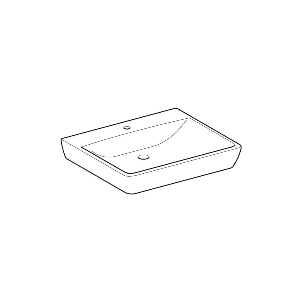 Geberit Renova Comfort Waschtisch barrierefrei, Breite 65cm, Tiefe 55cm, Hahnloch mi... GEBERIT-258567000 4022009344028 (Abb. 3)