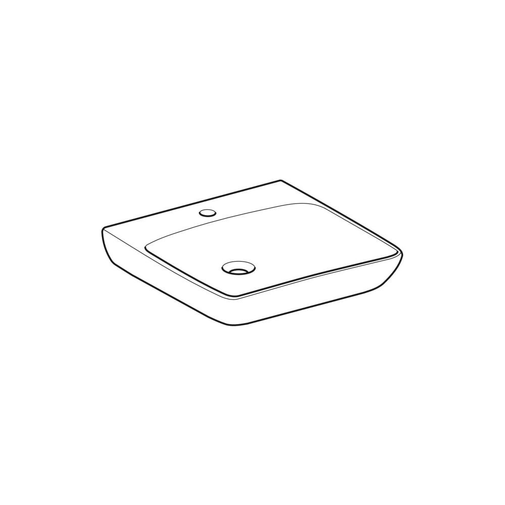 Geberit Renova Comfort Waschtisch barrierefrei, Breite 55cm, Tiefe 55cm, Hahnloch mi... GEBERIT-258557000 4022009344004 (Abb. 3)