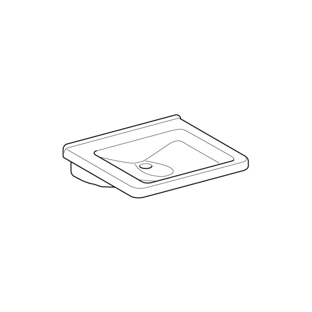 Geberit Renova Comfort Square Waschtisch barrierefrei, Breite 60cm, Tiefe 55cm, ohne... GEBERIT-128661000 4022009317688 (Abb. 3)