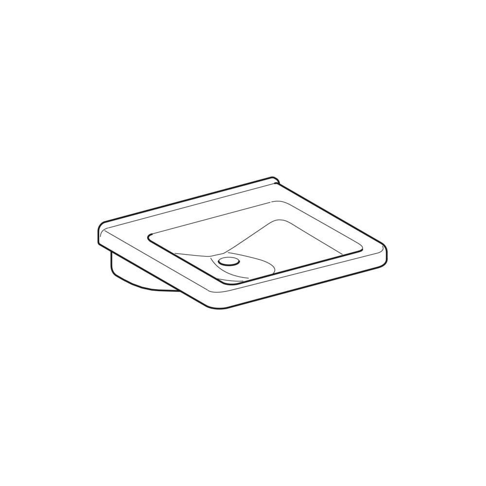 Geberit Renova Comfort Square Waschtisch barrierefrei, Breite 55cm, Tiefe 52,5cm, oh... GEBERIT-128556600 4022009315981 (Abb. 3)
