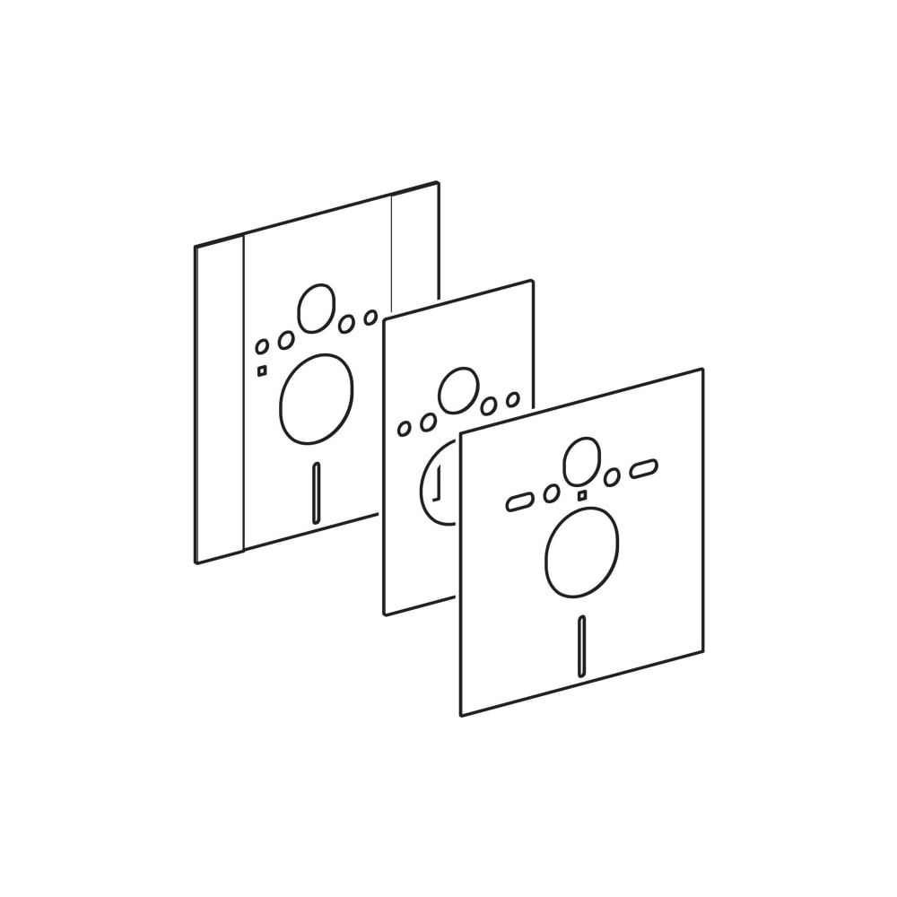 Geberit Abdeckplatte mit Schallschutzset, für Geberit Duofix Element für Wand-WC, hö... GEBERIT-115396001 4025416667889 (Abb. 5)