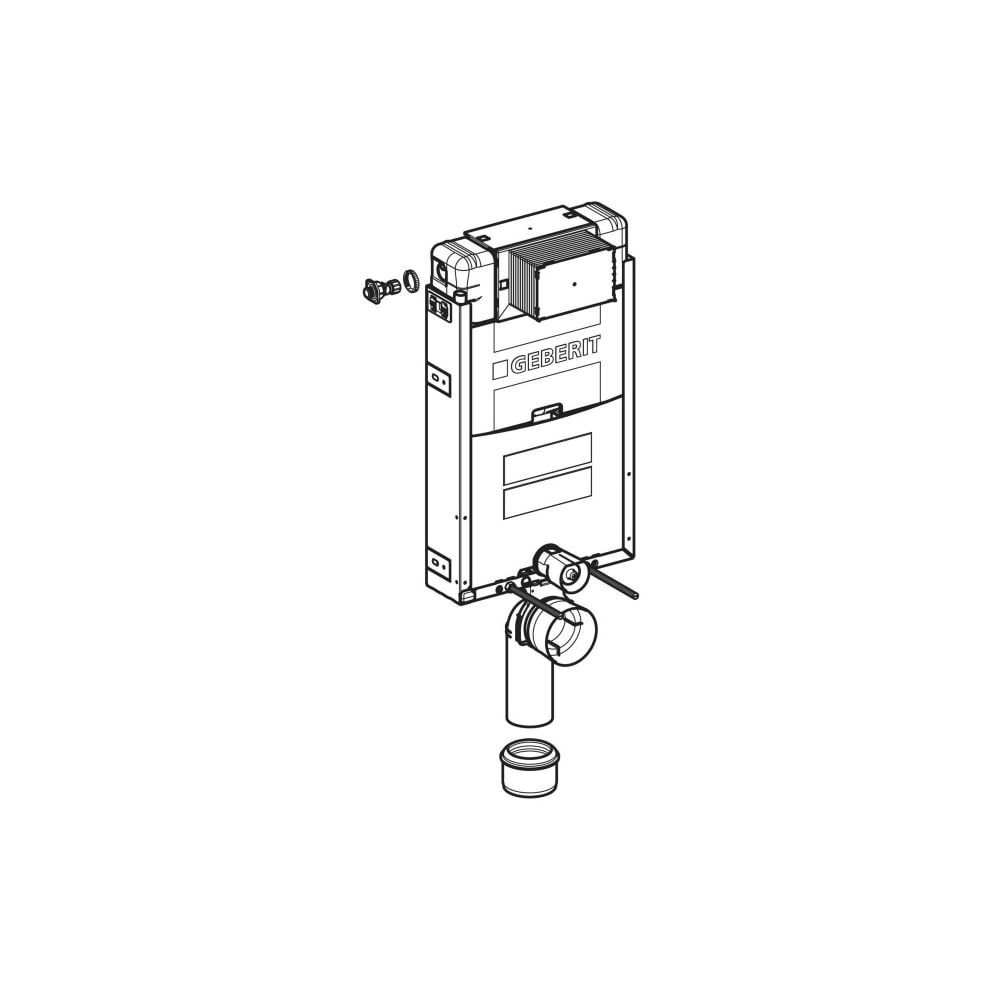 Geberit Kombifix Element für Wand-WC 106cm, mit Omega Unterputzspülkasten 12cm... GEBERIT-110020001 4025416301769 (Abb. 7)