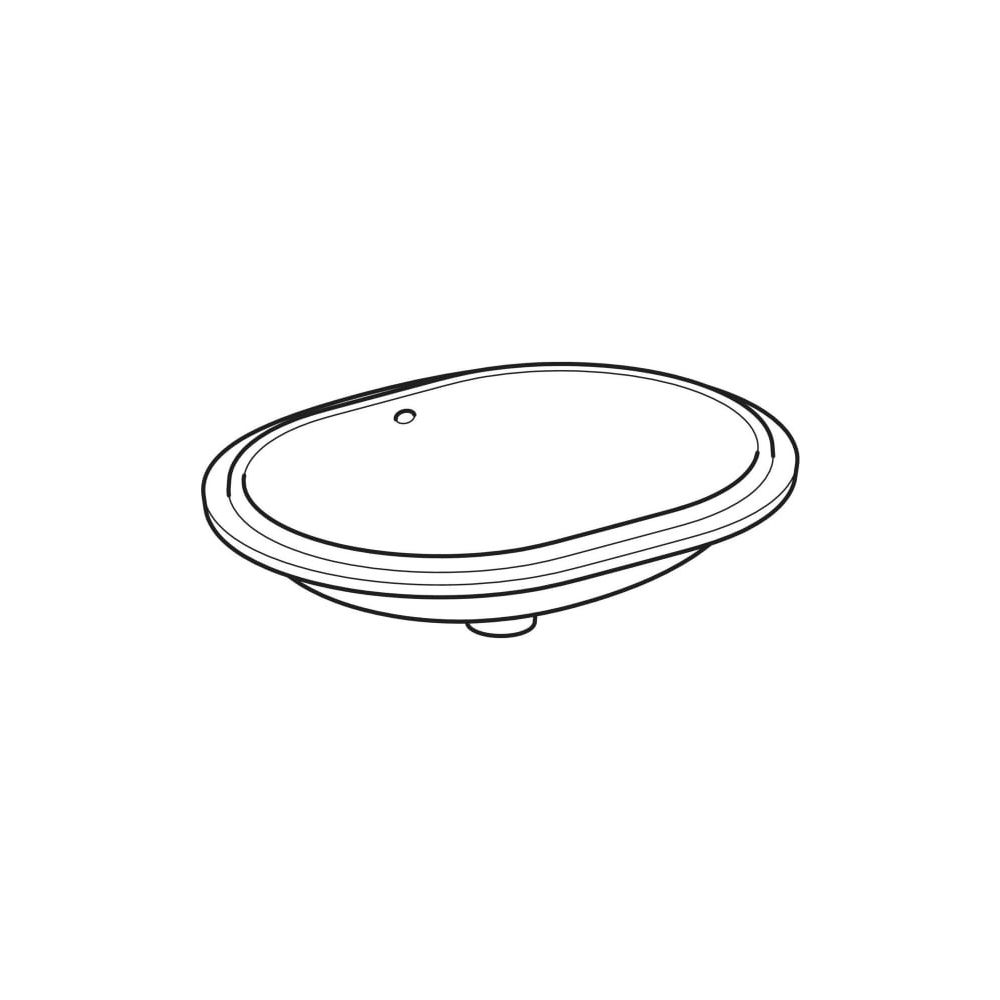 Geberit VariForm Unterbauwaschtisch, elliptisch B 62,5cm, Tiefe 49cm, ohne Hahnloch... GEBERIT-500757002 4025416302803 (Abb. 11)