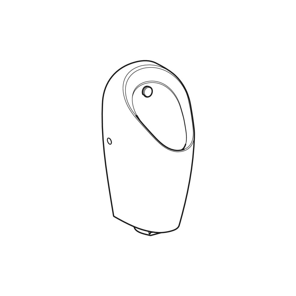 Geberit Selva Urinal mit integrierter Steuerung, Generatorbetrieb Zulauf hinten, Wei... GEBERIT-116084001 4025416530404 (Abb. 4)