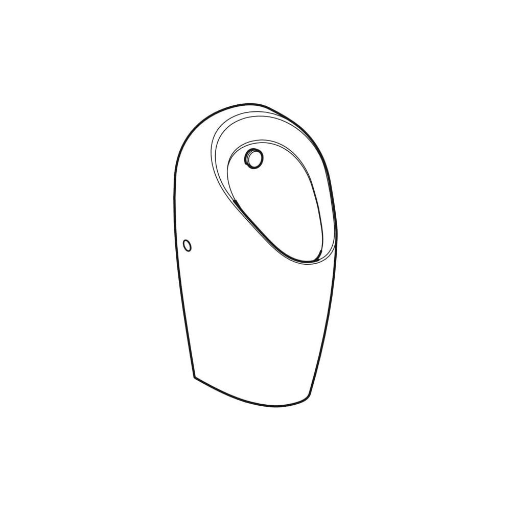 Geberit Selva Urinal für Unterputzsteuerung Zulauf hinten, Weiß... GEBERIT-116080001 4025416530091 (Abb. 4)