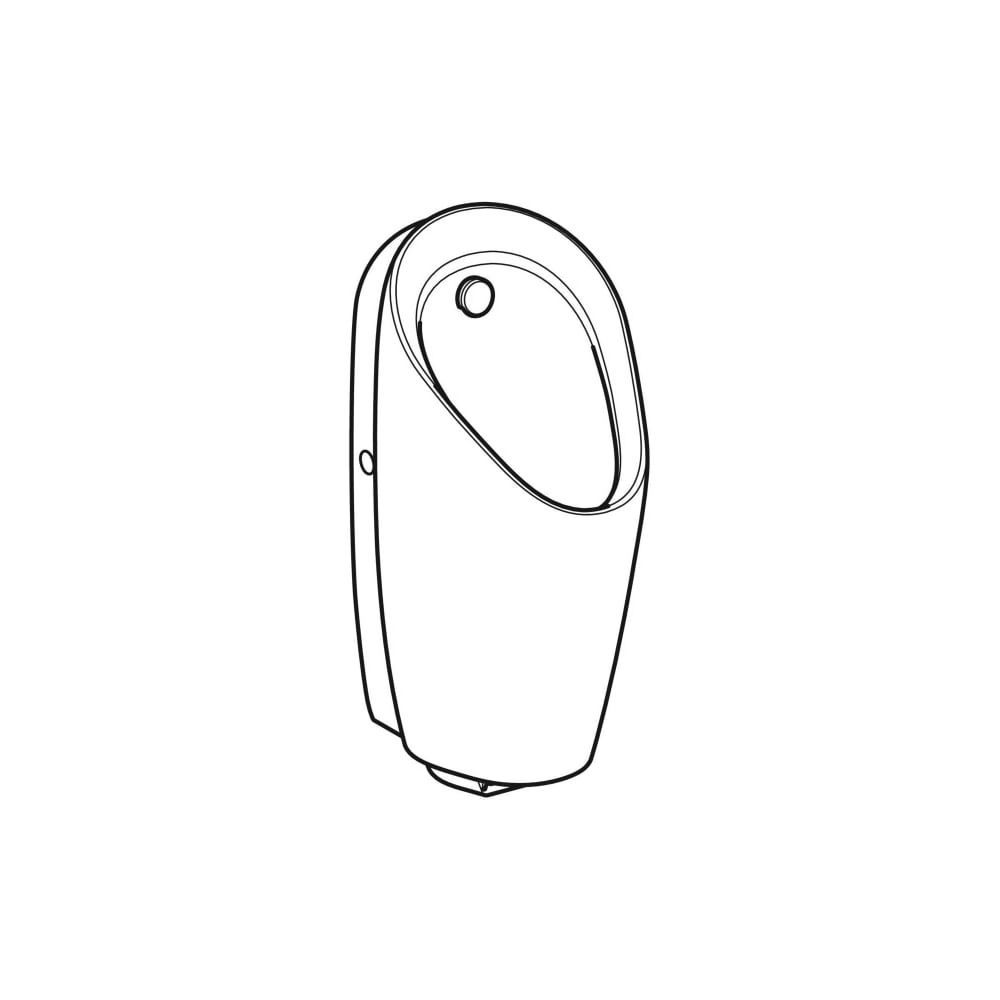 Geberit Preda Urinal mit integrierter Steuerung, Generatorbetrieb Zulauf hinten, Wei... GEBERIT-116074001 4025416529903 (Abb. 4)