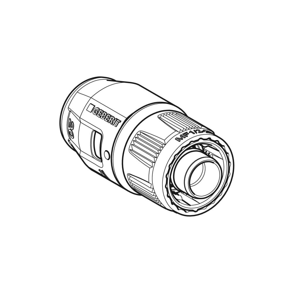Geberit PushFit Übergang mit MasterFix, d 14mm, RpMF 1/2″, Rotguss bleifrei... GEBERIT-649501001 4025410749802 (Abb. 3)